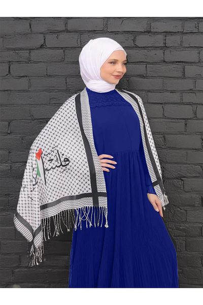 SHİC MAĞAZA Cotton, Koton Puşi, Poşu, Palestine Flag Kefiye Shawl Scarf