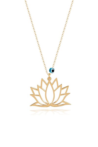 SARIASLAN Lotus Çiçeği Kolyesi 925 Ayar Gümüş Kadın Kolye