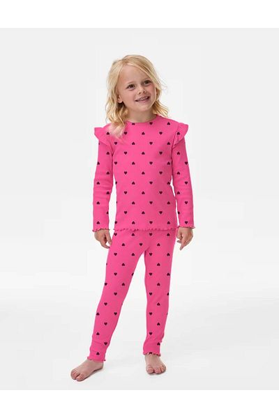 DFN Kids 2-Piece Ribbed Tights Camisole Set for 2-7 Years Old Girl