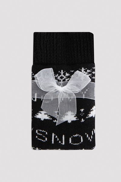 Penti Черни подаръчни чорапи Snowy Day