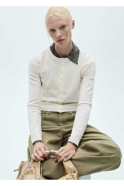 MANGO Woman Thin knitwear cardigan