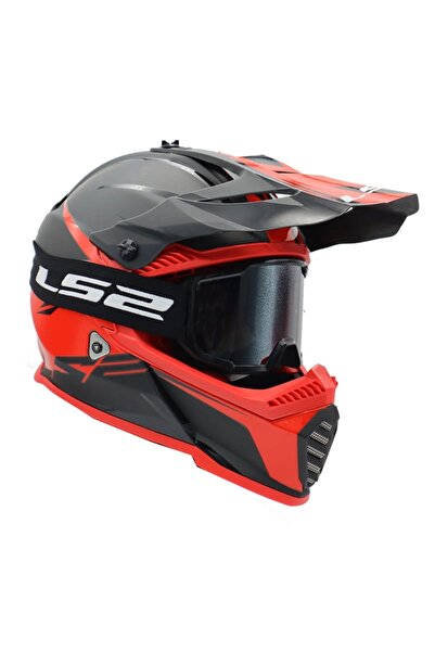 LS2 Charger Goggles Motokros Gözlük (IRIDIUM CAMLI) Siyah