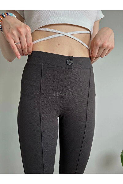 polle Kadın Siyah Yüksek Bel Likralı Tayt Pantolon