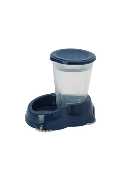 Generic Brand Smart Cat and Dog Storage Water Bowl Navy Blue 3 Lt