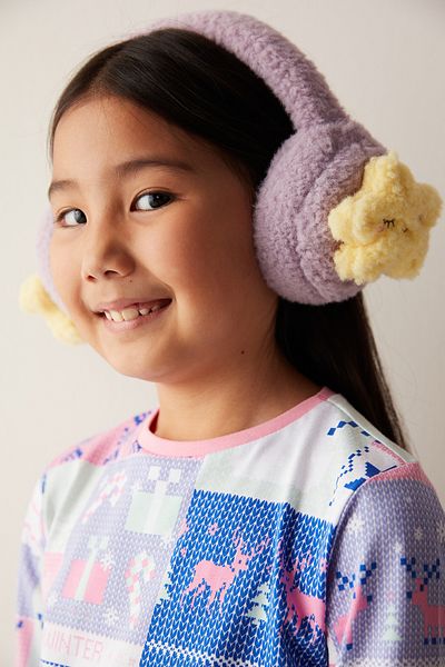 Penti Girl's Star Patterned Lilac Headphones