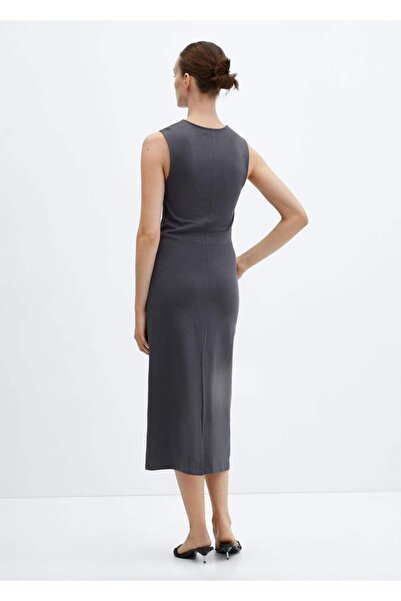 MANGO Woman Düğümlü pamuklu elbise