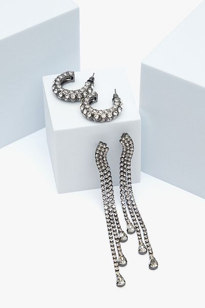 Penti Oriel Silver Earring Set