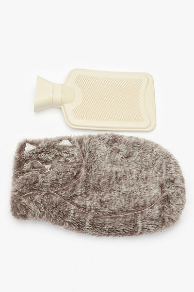 Penti Gray Hot Water Bag with Cat