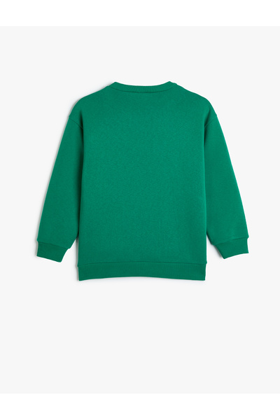 Koton Mikina s dlouhým rukávem a výstřihem s vánočním motivem