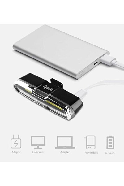 Genel Markalar Mavi Kırmızı Beyaz Çakarlı Usb Şarjlı Bisiklet Stop Lambası