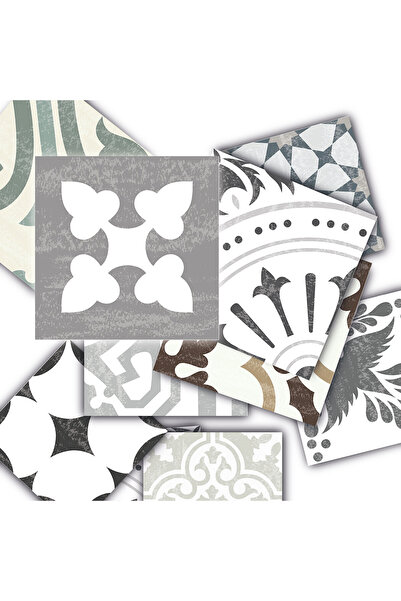 TİNK Kendinden Yapışkanlı İngiliz  Desenli Pvc Karo 10x10 Cm 20'li Paket