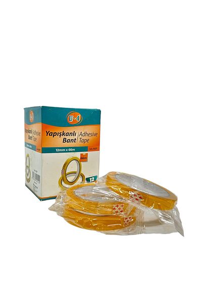 U-4 12X66 Meter Cellophane Tape Box of 12 Pieces