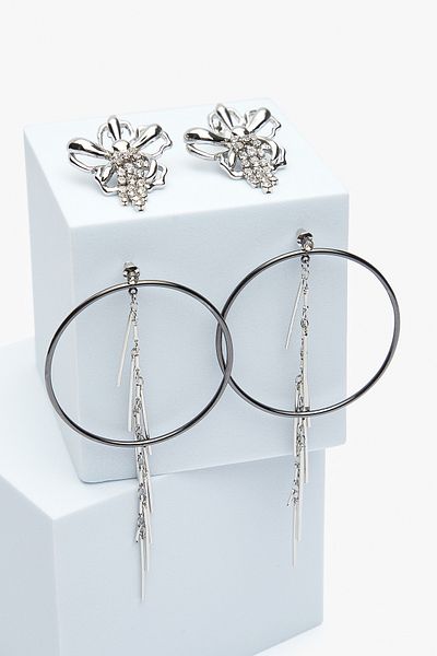 Penti Gala Silver Earring Set