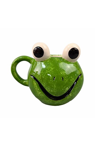 Piraye Gift Komik Kurbağa Surat 3D Tasarım Kupa Bardak