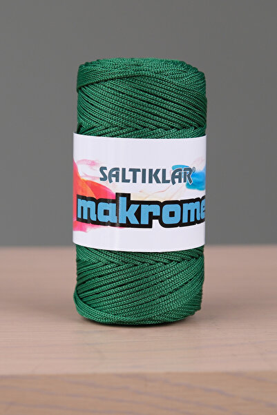 SALTIKLAR حبل بوليستر مكرامية خضراء - 3 مم، 100 جرام - 172