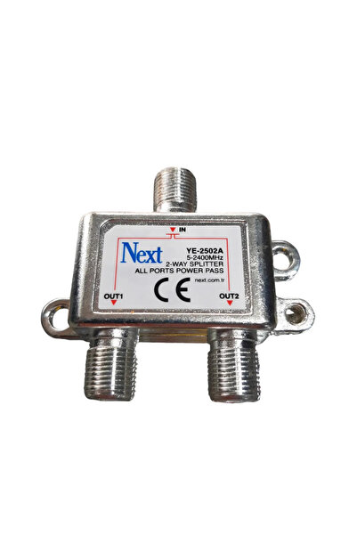 Vwin 1/2 Splitter TV Anten Çoklayıcı Uydu Bölücü YE-2502A 5-2400 Mhz 2 Çıkışlı + 3 Adet F Konnektör
