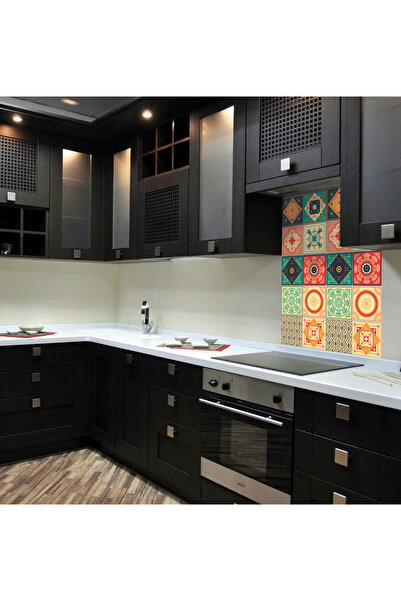 TİNK Kendinden Yapışkanlı Mandala Desenli Pvc Karo 10x10 Cm 20'li Paket