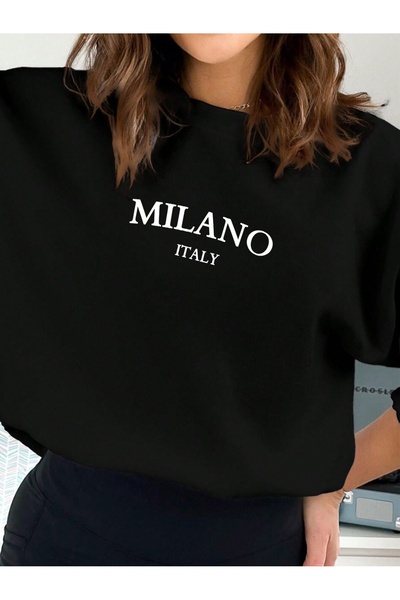 Vordevia Milano Italija B Štampano Dukserica sa okruglim izrezom