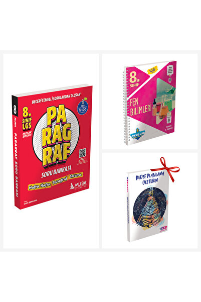 Muba Yayınları 8.Sınıf MB Paragraf Soru B. ve Fen B. Okulum Defteri Konu Anla...