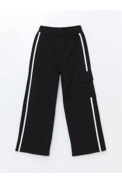 LC Waikiki Lcw Kids New Black Stand Collar Girl's Tracksuit Set