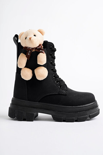 DİGGO Dětské boty odolné proti chladu – design s medvídkem, zipem a vlněným vnitřním provedením