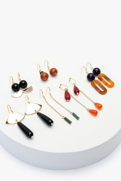 Penti Gold Colored Melani Earrings Set