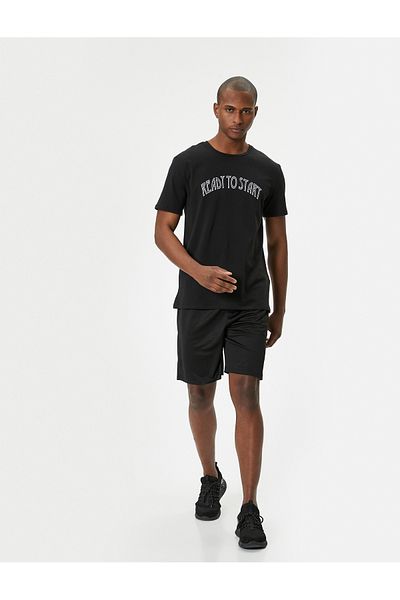 Koton Ανδρικό Μαύρο T-Shirt 4SAM10105NK