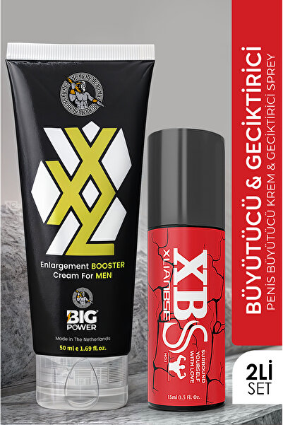 BİG POWER Penis Geliştirici Krem ve Uzun Deneyim Sprey Seti Yüksek Kalite Ürün