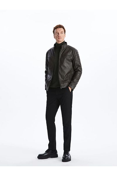 LC Waikiki Ανδρικό παλτό Standard Fit Stand Collar