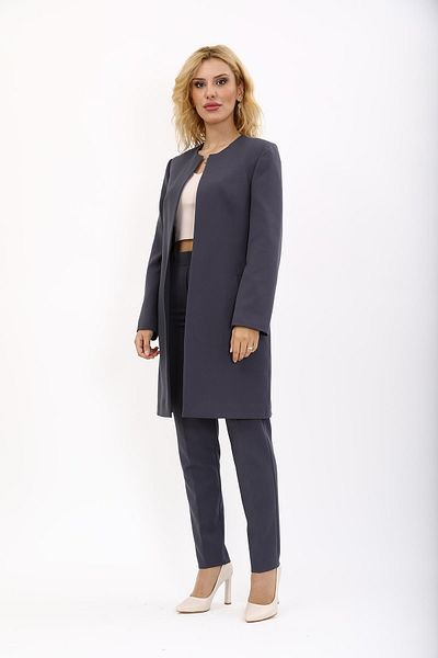 ÖNDER ÖZSOY Smoked Straight Jacket and Tube Leg Trousers Set
