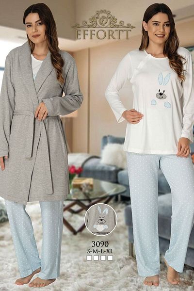 Effort Pijama Set pijama de maternitate cu halat