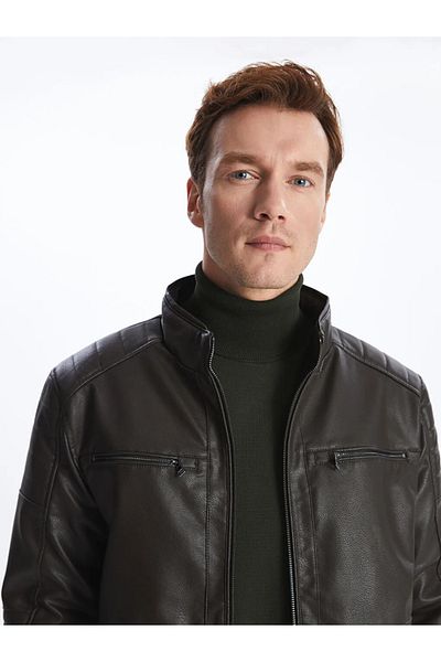 LC Waikiki Ανδρικό παλτό Standard Fit Stand Collar