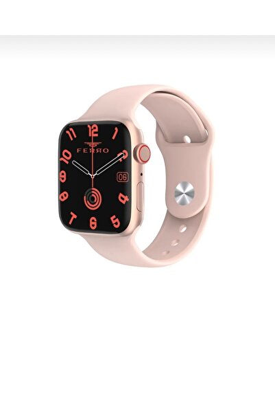 FERRO Amoled Kadran Pudra Renk En Güncel Sürüm W9 Akıllı Kadın Kol Saati