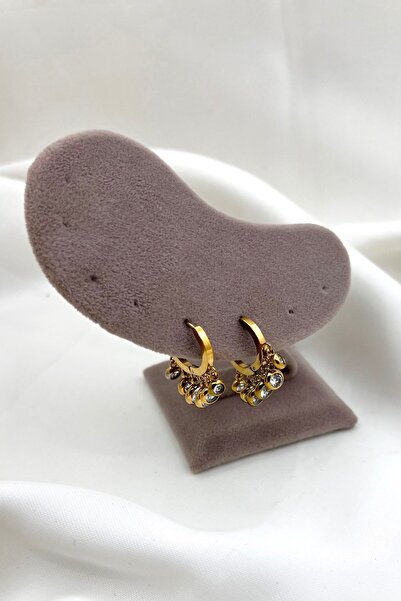 Çelik Sallantı Taşlı Shakira Küpe