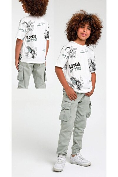 Escabel Μπλουζάκι από βαμβακερό σχέδιο για αγόρια με δεινόσαυρο