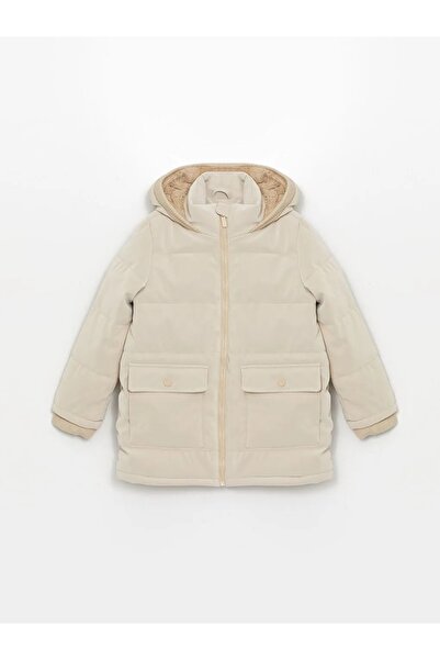 LC Waikiki LCW Kids Kapüşonlu Kız Çocuk Kaban