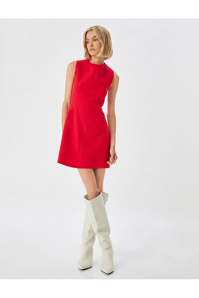 Koton A-line Mini Dress - Sleeveless and Round Neck