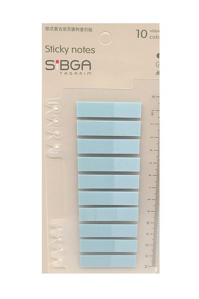 sibga tasarım Transparent Light Blue Color Postit Post-It Post It. Book Marker Bookmark Postit Sticker Note Paper