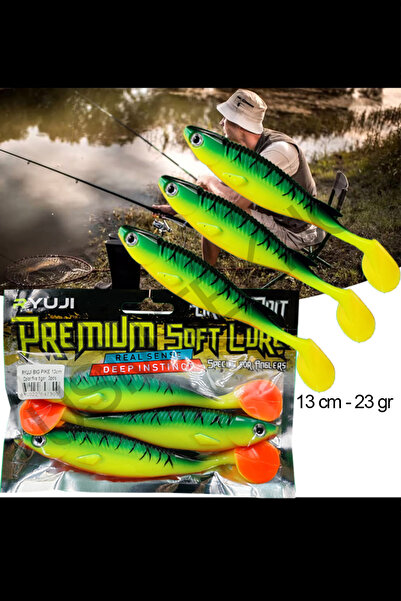 usmtekno Silikon Balık Sasi Yem 3 Adet 13 cm 24gr  Rapala Lures Yapay Yem Tur...