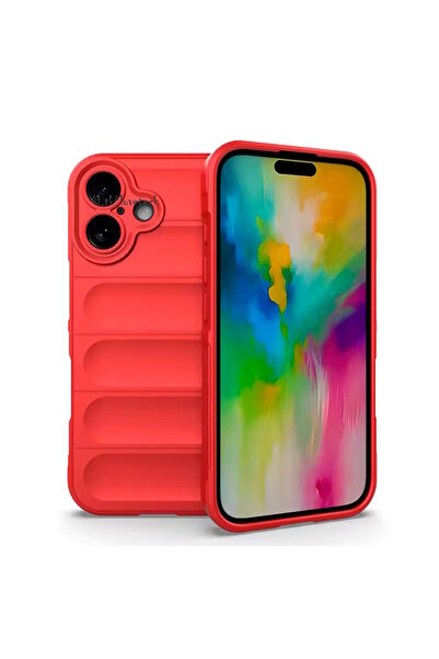 m.tk moveteck İphone 16 Kılıf Kamera Korumalı Kabartmalı Yumuşak Renkli Silik...