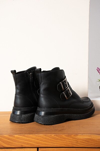 galya shoes Γυναικείες μαύρες μπότες Casual μπότες με φερμουάρ