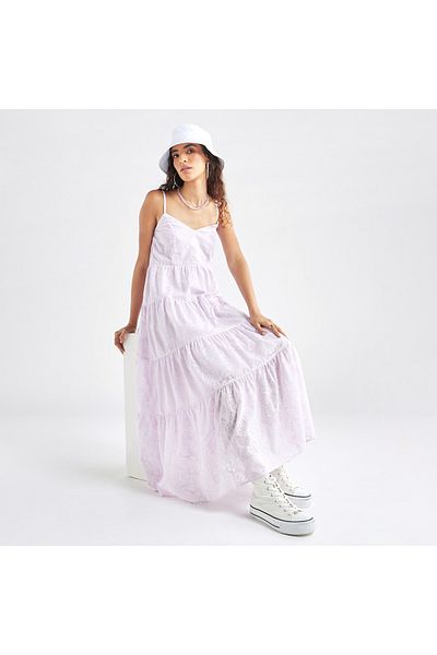 FAV All-Over Print Sleeveless Tiered Dress with Sweetheart Neck
