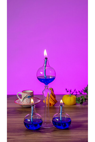 Genel Markalar Dekoratif El Yapımı Hediyelik Küre Kandil 3'lü Set (Kandil Yağ...