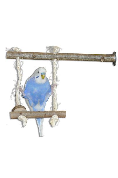 Alyones Perch Bird Swing - Natural Wood Sectional 2-Piece Perches, Design in 1