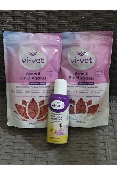 Vi-vet Sir El Ağdası Granür Pudralı 250 ml X2 125 ml Temizleme Ve Masaj Yağı ...