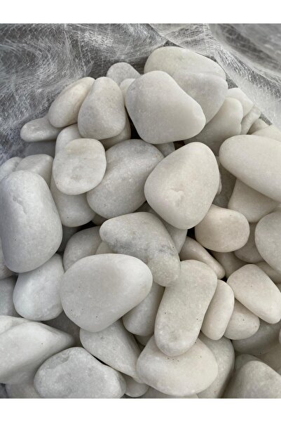 Smargat Beyaz Dolomit Taş 5 Kg 2-4 Cm Dere Çakıl Taşı Bahçe Peyzaj Süs Taşı S...