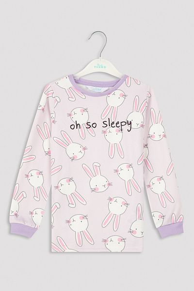 Penti Multicolored Girls Bunny Thermal Pajama Set