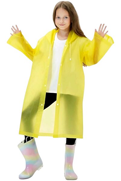 Uniquetrenders Dečji kišni mantil sa kapuljačom otporan na vetar Eva kišni ma...
