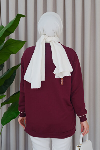 LOCCO Plum Women's Tunic - Piping Design