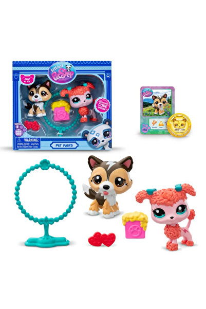 TOYFEST Littlest Pet Shop 2’li Figür Seti S2 - Shetland Çoban Köpeği Ve Poodl...